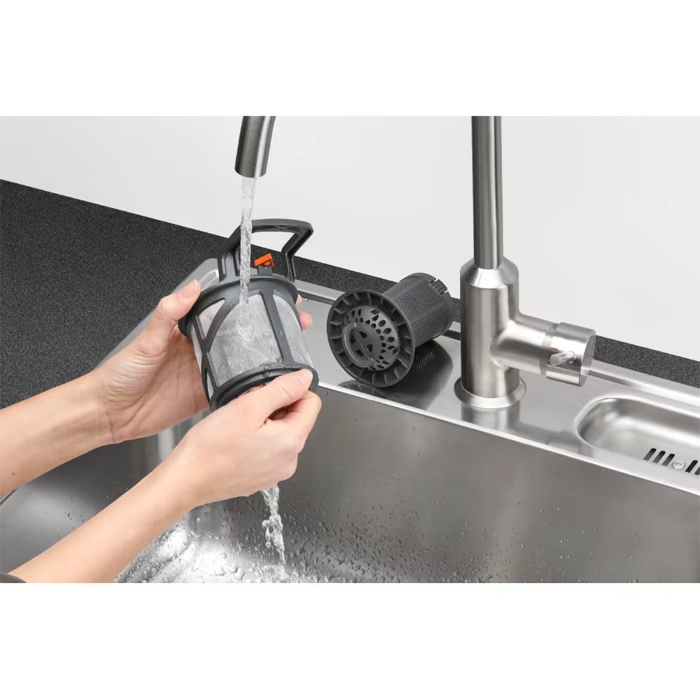 Masina de spalat vase incorporabila AEG FSE74557P, AirDry, 10 seturi, 7 programe, 45 cm, Clasa C, panou comanda negru