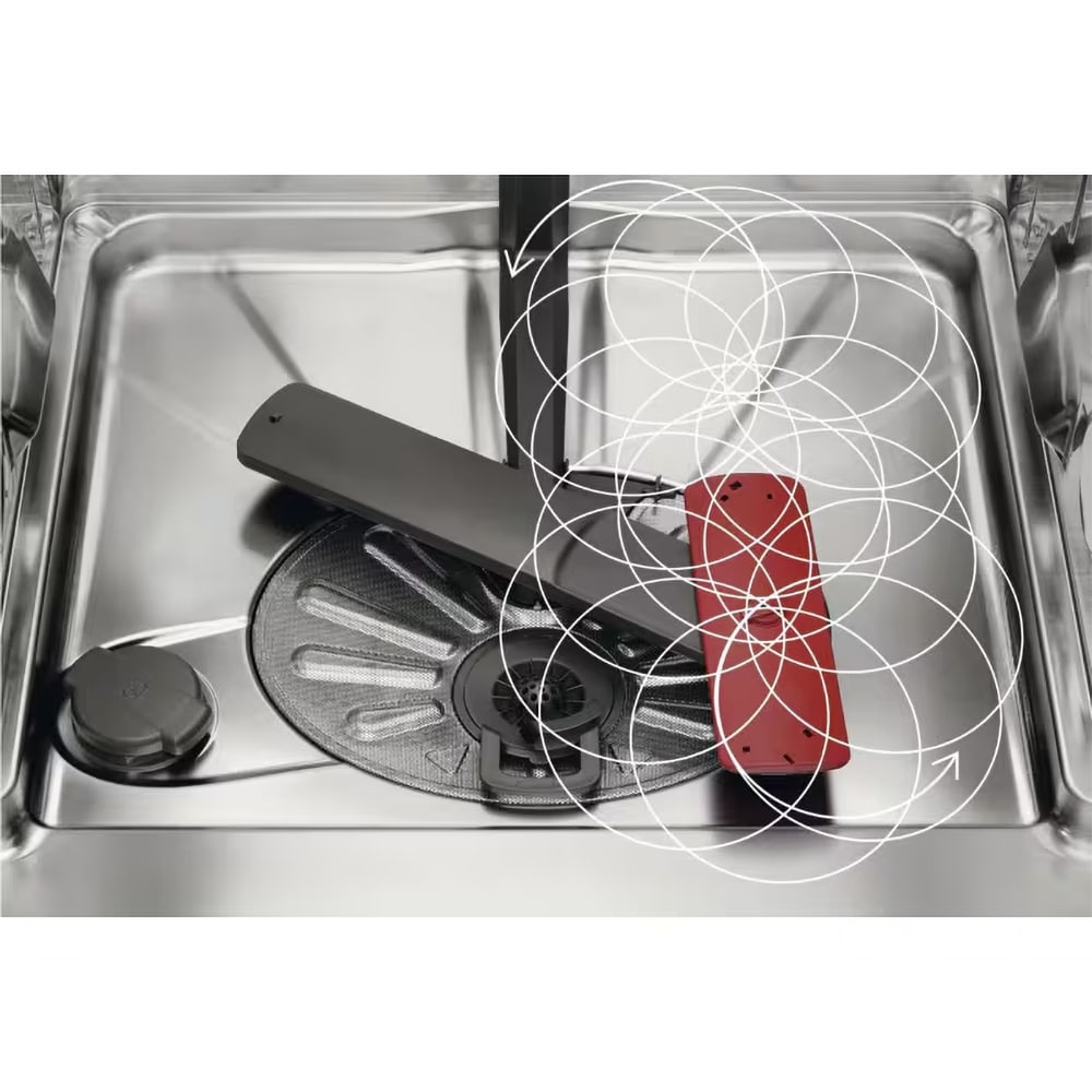 Masina de spalat vase incorporabila AEG FSE74557P, AirDry, 10 seturi, 7 programe, 45 cm, Clasa C, panou comanda negru