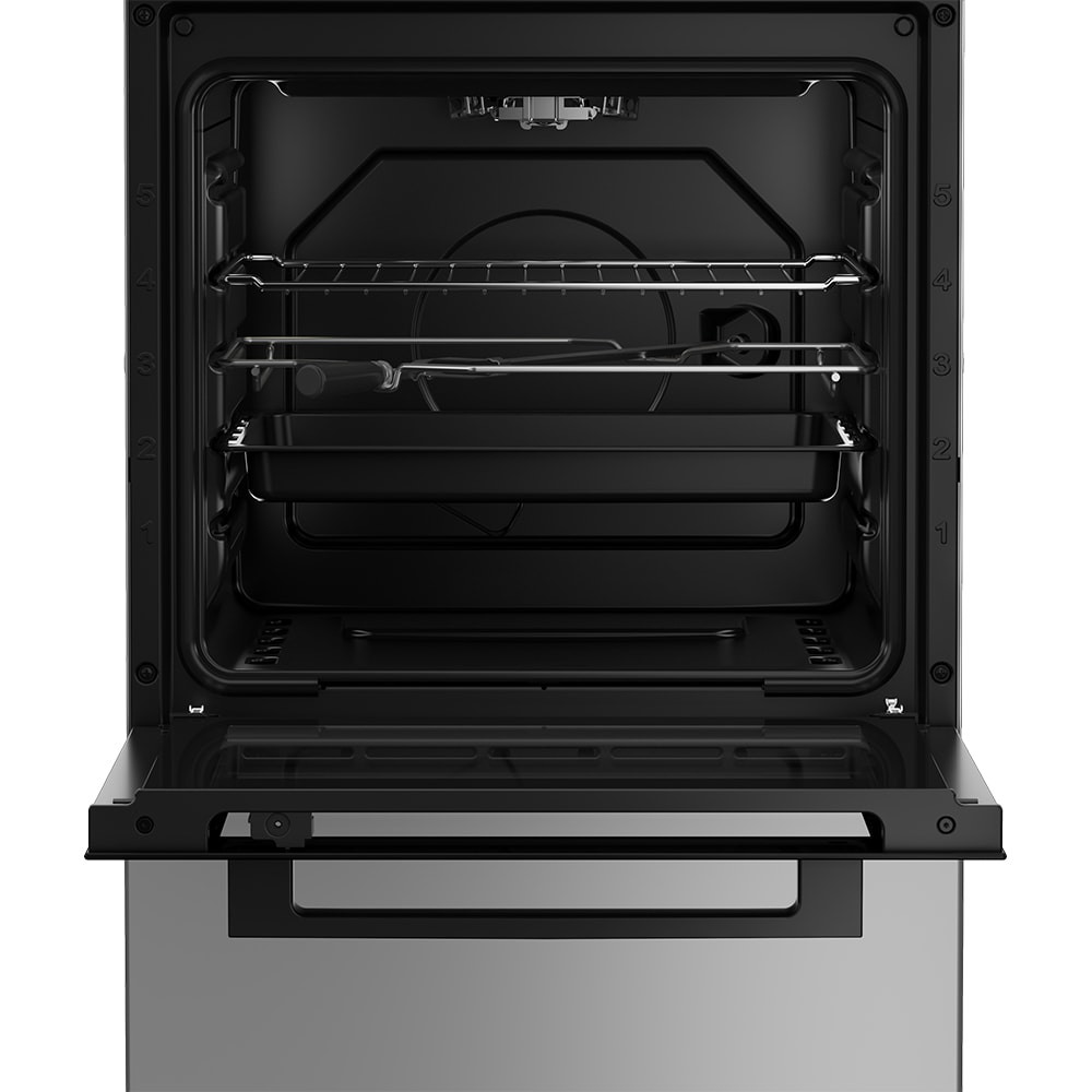 Aragaz BEKO FSGT52110DXON, 4 arzatoare, Gaz, L 50 cm, Grill, Rotisor, inox