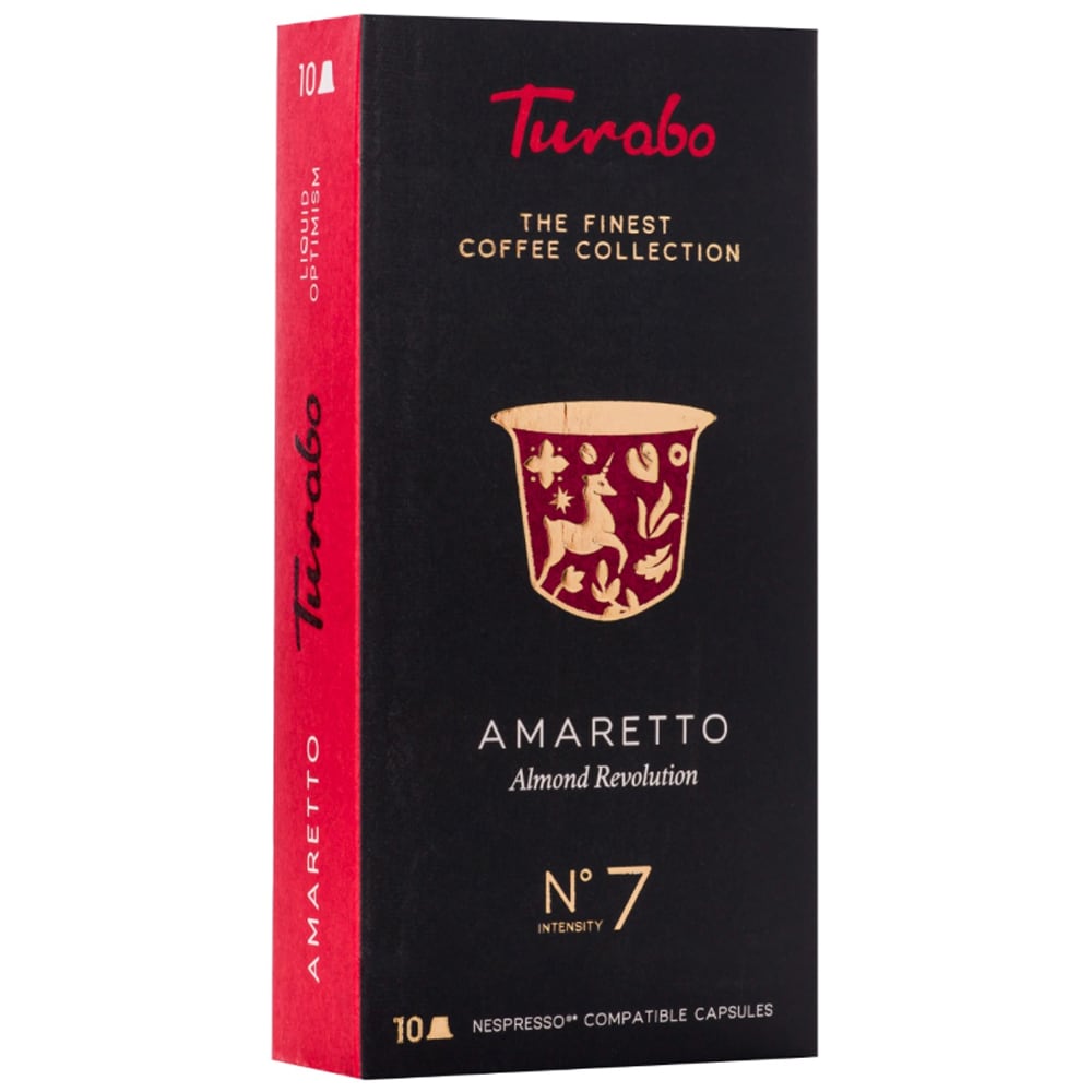 Capsule cafea TURABO Amaretto, compatibile Nespresso, 10 capsule, 50 g