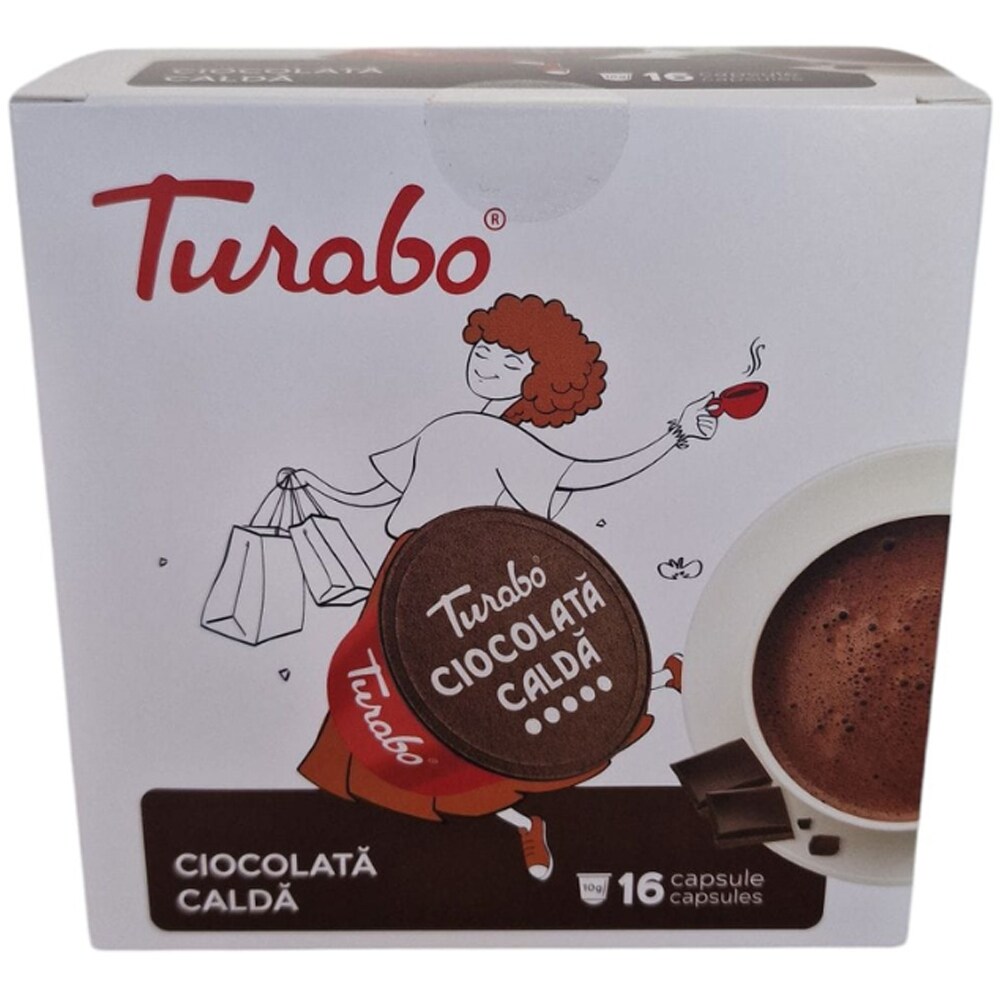 Capsule ciocolata calda TURABO, compatibile Dolce Gusto, 16 capsule, 160 g