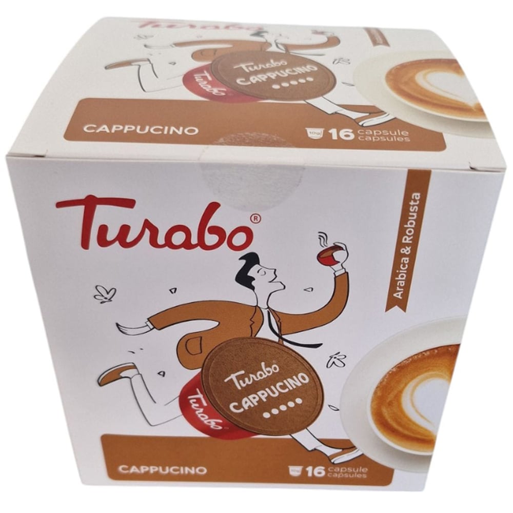 Capsule cafea TURABO Cappucino, compatibile Dolce Gusto, 16 capsule, 160 g