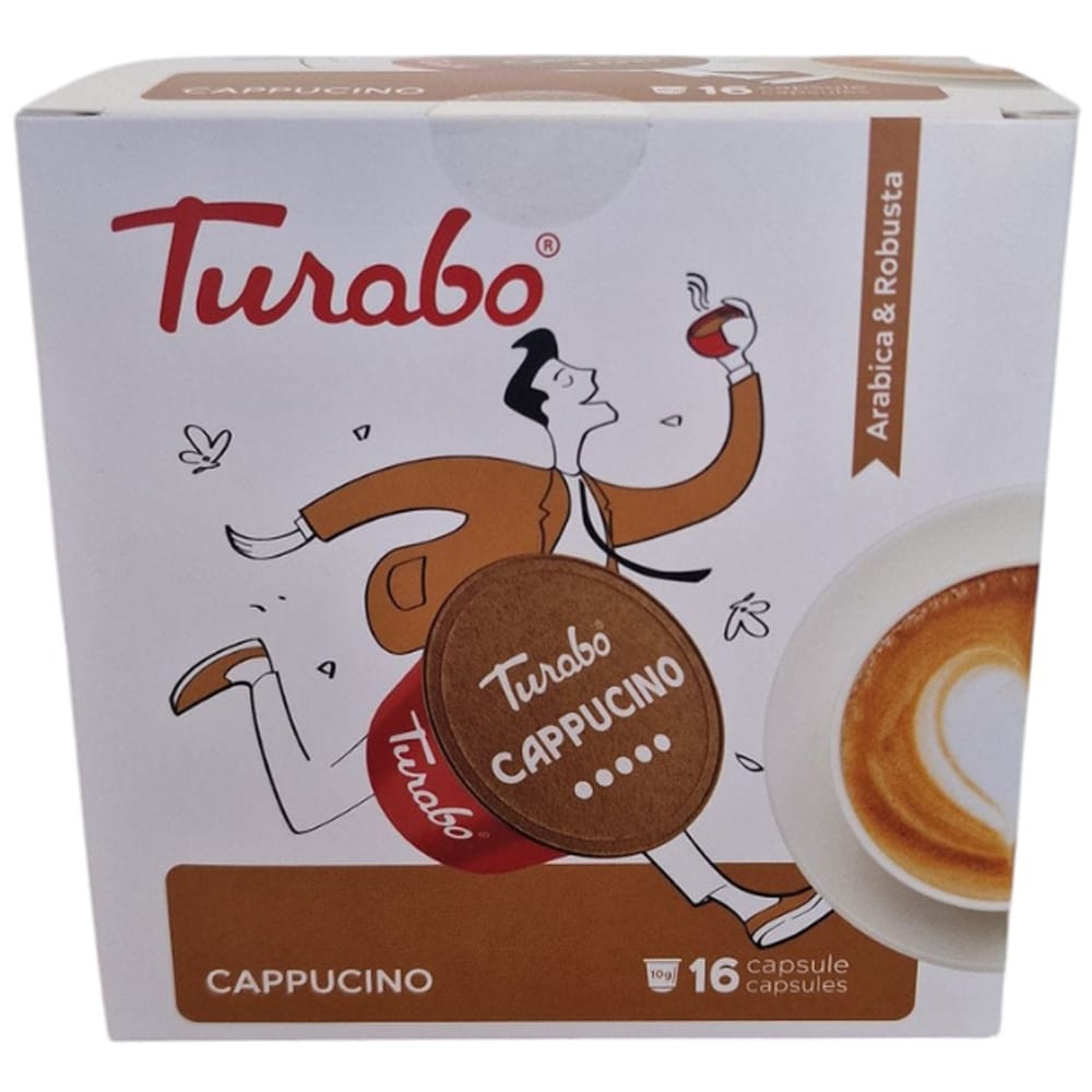 Capsule cafea TURABO Cappucino, compatibile Dolce Gusto, 16 capsule, 160 g