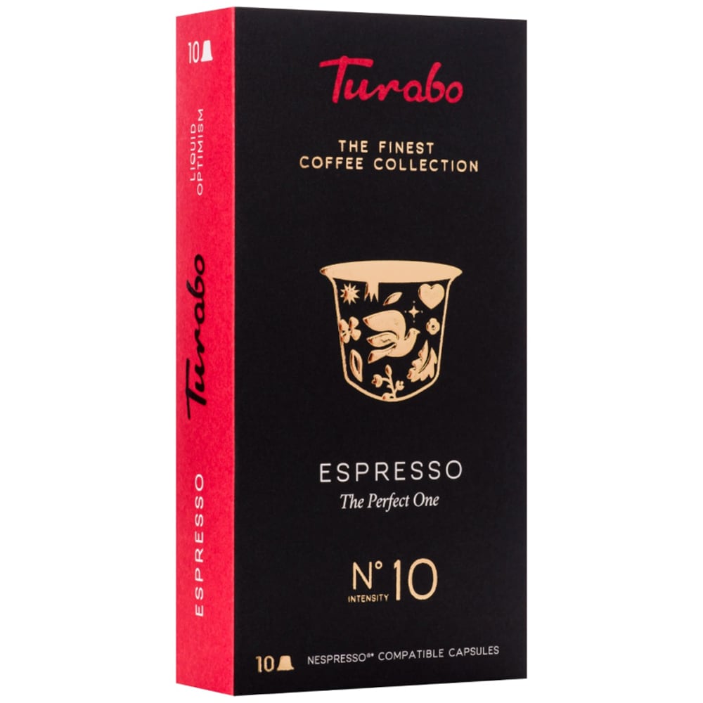 Capsule cafea TURABO Espresso, compatibile Nespresso, 10 capsule, 50 g