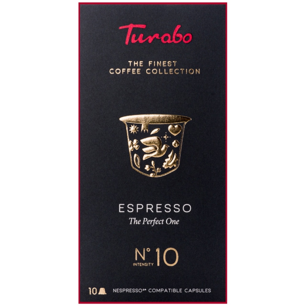 Capsule cafea TURABO Espresso, compatibile Nespresso, 10 capsule, 50 g