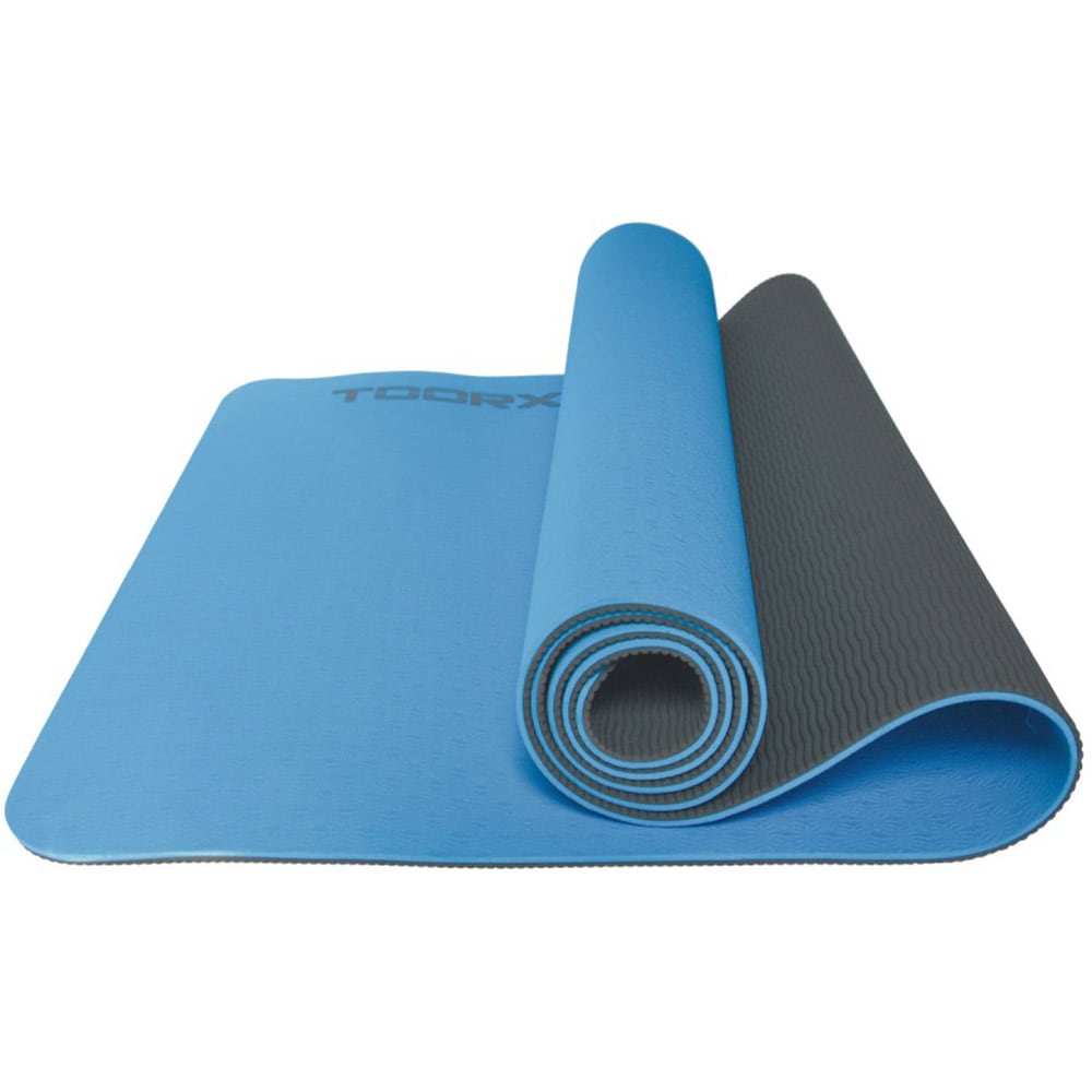 Covoras yoga TOORX MAT183, 183 x 60 x 0.6 cm, albastru deschis