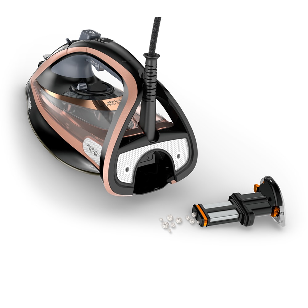 Fier de calcat TEFAL Ultimate Pure FV9845E0, 3000W, 260g/min, 350ml, talpa Durilium AirGlide, maro-negru