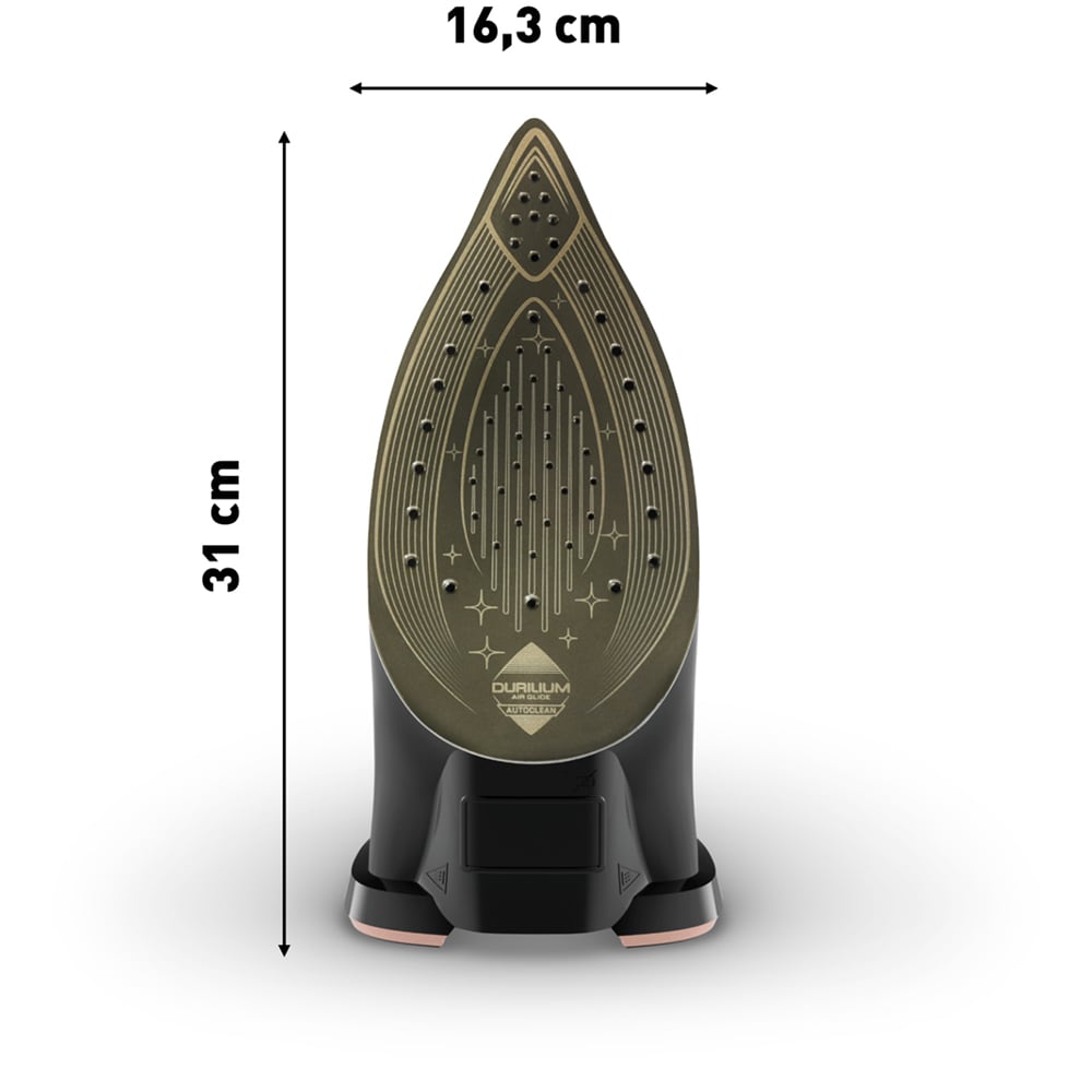 Fier de calcat TEFAL Ultimate Pure FV9845E0, 3000W, 260g/min, 350ml, talpa Durilium AirGlide, maro-negru