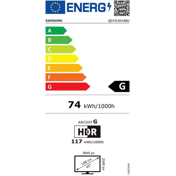 Televizor Lifestyle The Serif Smart SAMSUNG 43LS01BB, Ultra HD 4K, HDR, 108cm