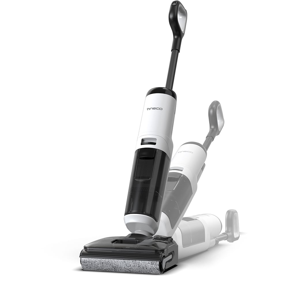 Aspirator vertical cu spalare TINECO Floor One S5 Max FW480100DE, 0.72l, 21.6V, autonomie max 45 min, alb-negru