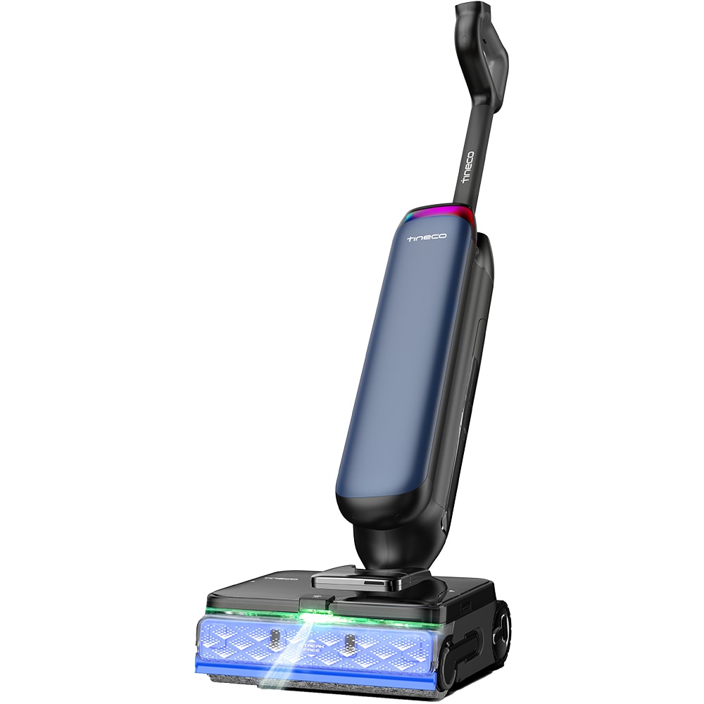 Aspirator vertical cu spalare TINECO Floor One S9 Artist Station FW540500DE, 0.8l, 25.2V, autonomie max 50 min, albastru-negru