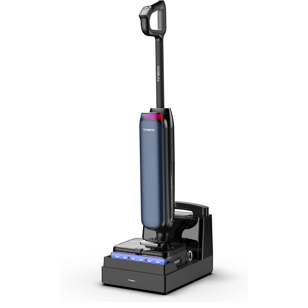 Aspirator vertical cu spalare TINECO Floor One S9 Artist Station FW540500DE, 0.8l, 25.2V, autonomie max 50 min, albastru-negru