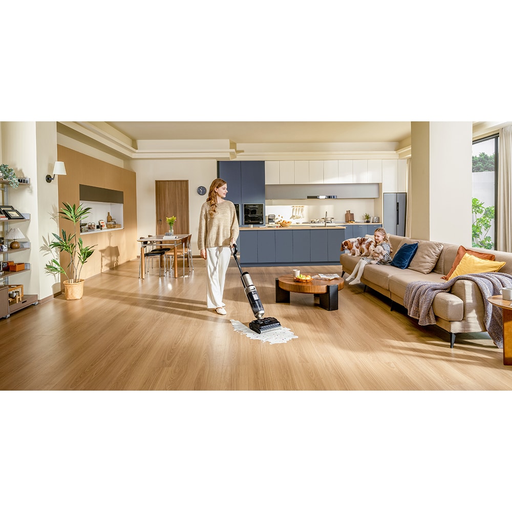 Aspirator vertical cu spalare TINECO Floor One S5 Stretch FW690100PL, 0.72l, 21.6V, autonomie max 50 min, auriu-negru