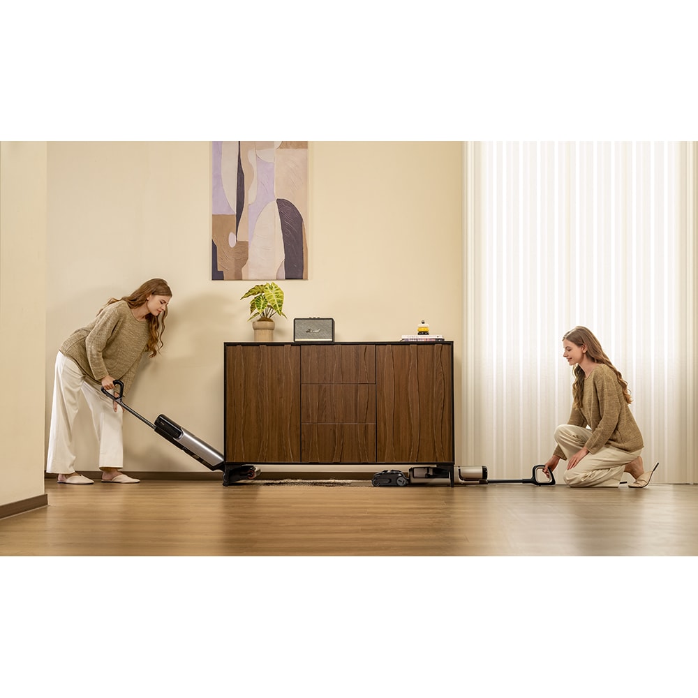 Aspirator vertical cu spalare TINECO Floor One S5 Stretch FW690100PL, 0.72l, 21.6V, autonomie max 50 min, auriu-negru