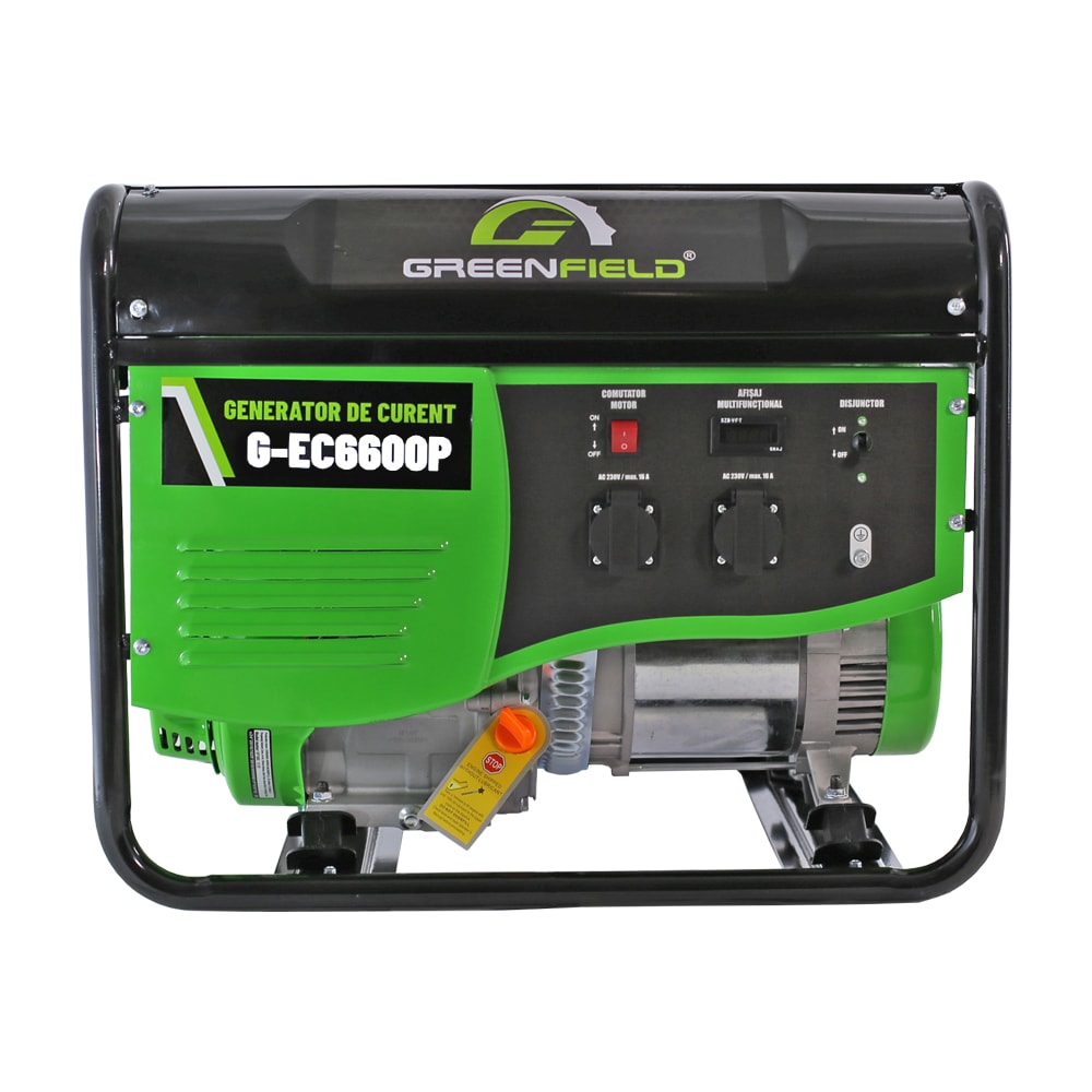 Generator electric GREENFIELD G-EC6600P, 5500W, 4 timpi, benzina, autonomie 8.92h