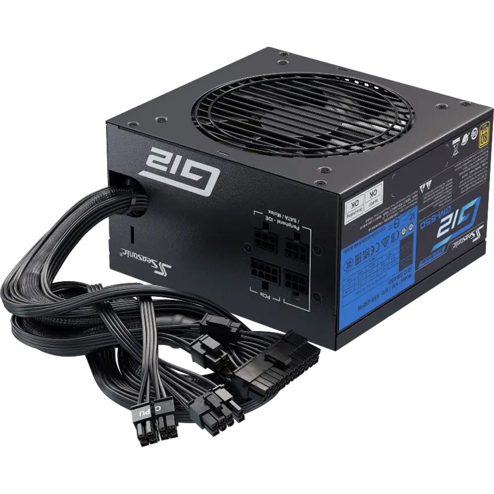 Sursa PC SEASONIC G12 GM-650 (2024), 650W, 120mm, 80 Plus Gold, Semi modulara
