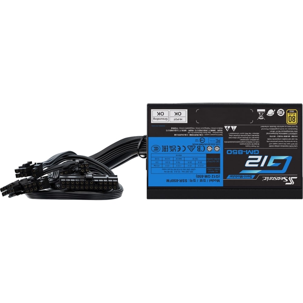 Sursa PC SEASONIC G12 GM-850 (2024), 850W, 120mm, 80 Plus Gold, Semi modulara