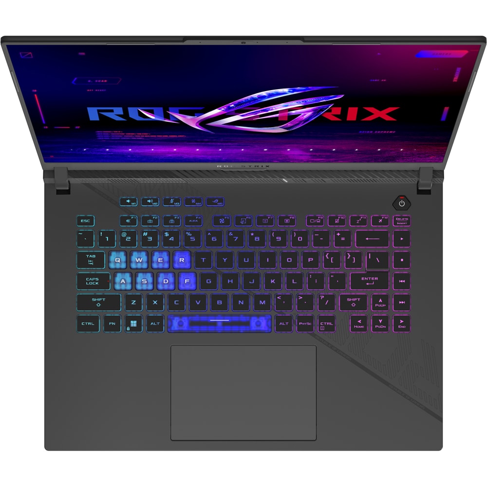 Laptop Gaming ASUS ROG Strix G16 G614JIR-N4068, Intel Core i9-14900HX pana la 5.8GHz, 16" WQXGA, 16GB, SSD 1TB, NVIDIA GeForce RTX 4070 8GB, Free DOS, Eclipse Gray