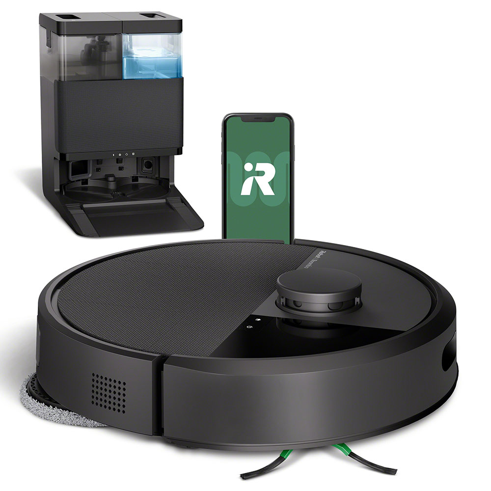 Aspirator robot IROBOT Roomba Plus 405+ G185040, 0.29l, autonomie max 180 min, functie mop, negru