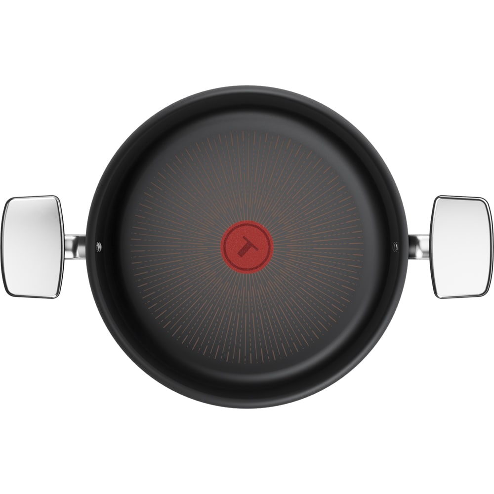 Oala cu capac TEFAL Excellence G3284653, 5l, 24cm, aluminiu, negru