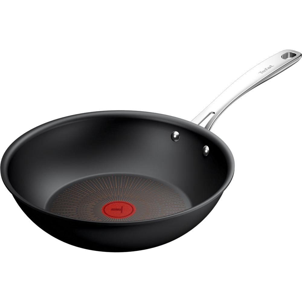 Tigaie Wok TEFAL Excellence G3301902, aluminiu, 28cm, negru