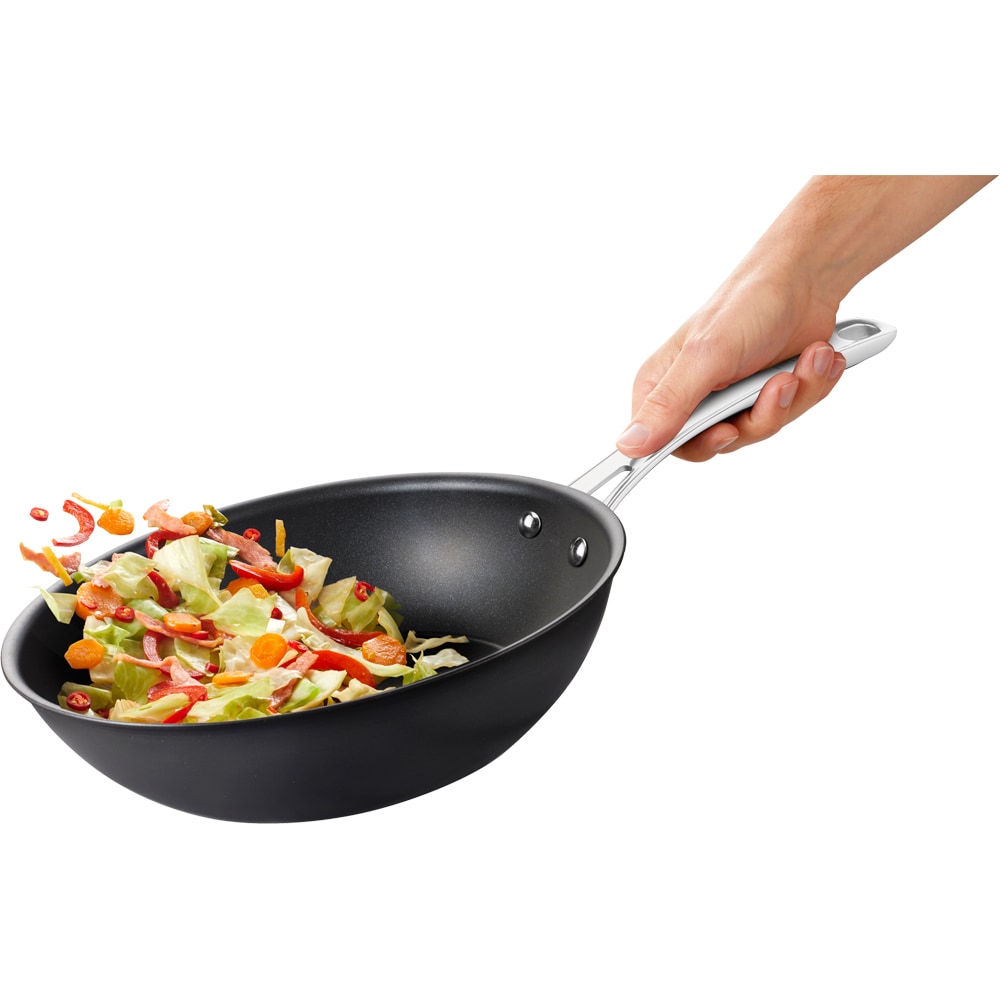 Tigaie Wok TEFAL Excellence G3301902, aluminiu, 28cm, negru