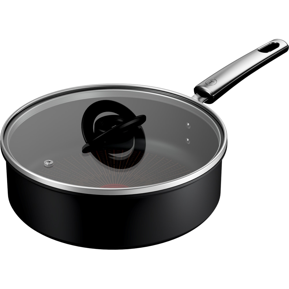 Cratita cu capac TEFAL Excellence G3303202, 3.3l, 24cm, aluminiu, negru