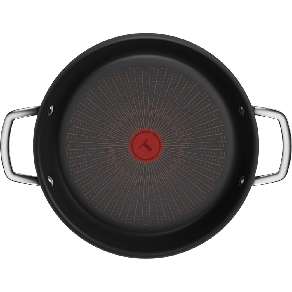 Cratita cu capac TEFAL Excellence G3308802, aluminiu, 24cm, negru