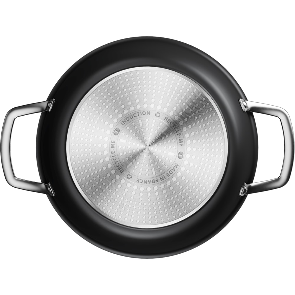 Cratita cu capac TEFAL Excellence G3308802, aluminiu, 24cm, negru