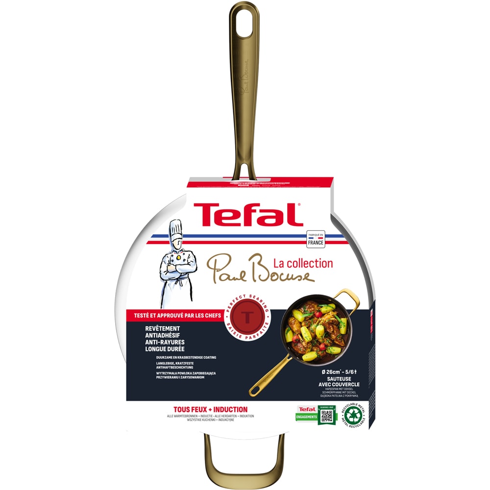 Cratita TEFAL Bocuse G3373302, 4.3l, 26cm, aluminiu, gri