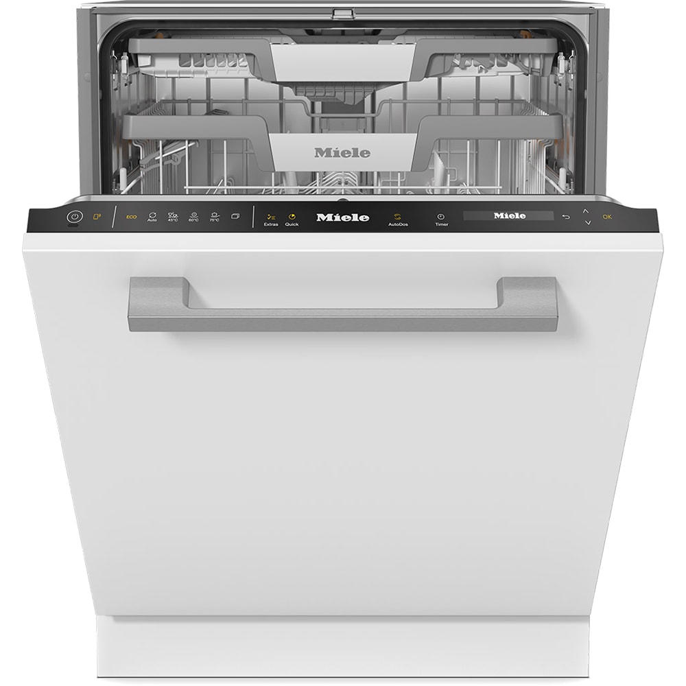 Masina de spalat vase incorporabila MIELE G 7651 SCVi AutoDos, 14 seturi, 5 programe, 60 cm, Clasa A, panou comanda negru