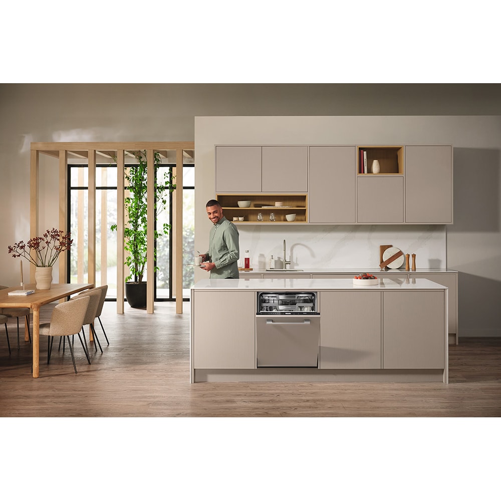 Masina de spalat vase incorporabila MIELE G 7790 SCVi AutoDos K2O, 14 seturi, 5 programe, 60 cm, Clasa A, panou comanda negru