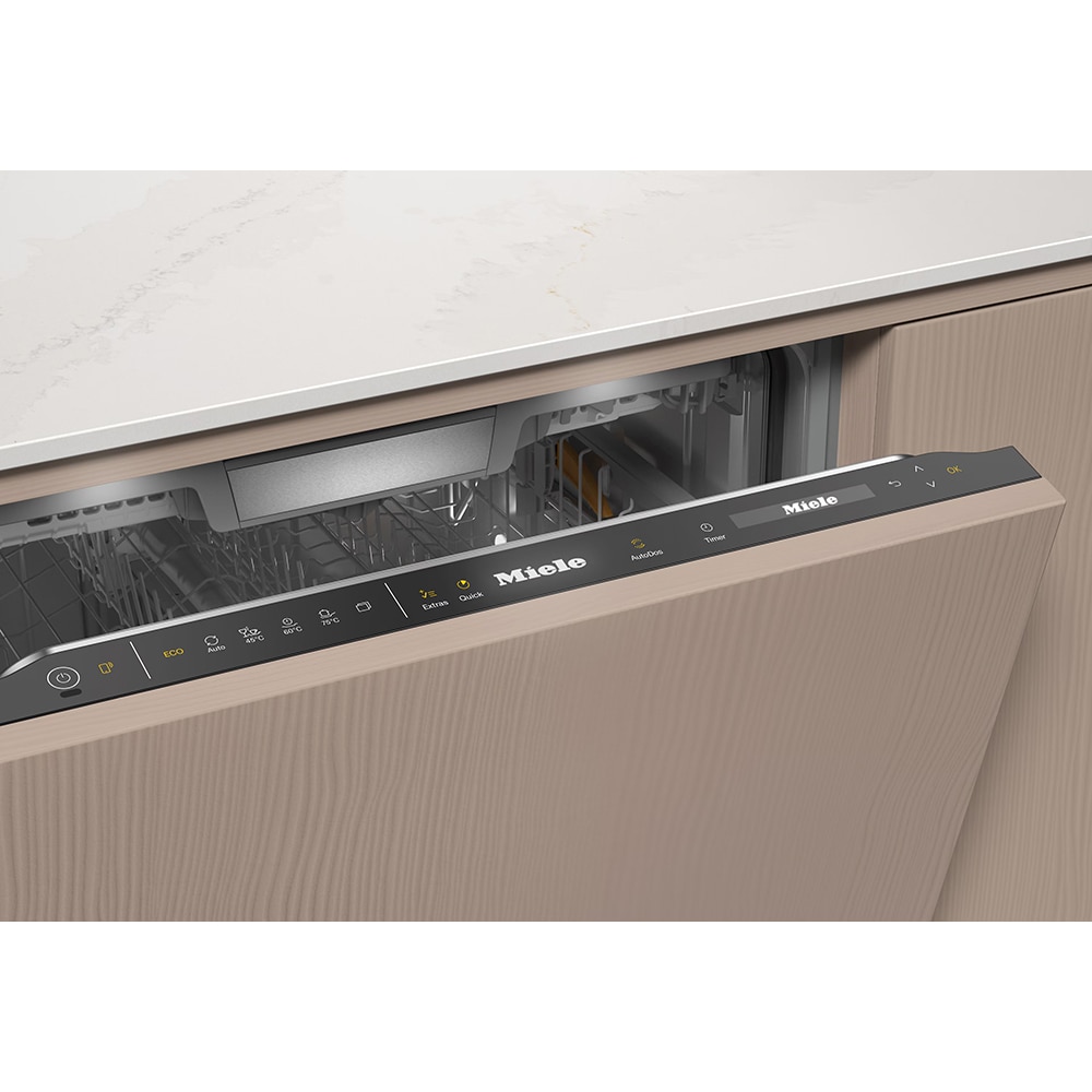 Masina de spalat vase incorporabila MIELE G 7795 SCVi XXL AutoDos K2O, 14 seturi, 5 programe, 60 cm, Clasa A, panou comanda negru