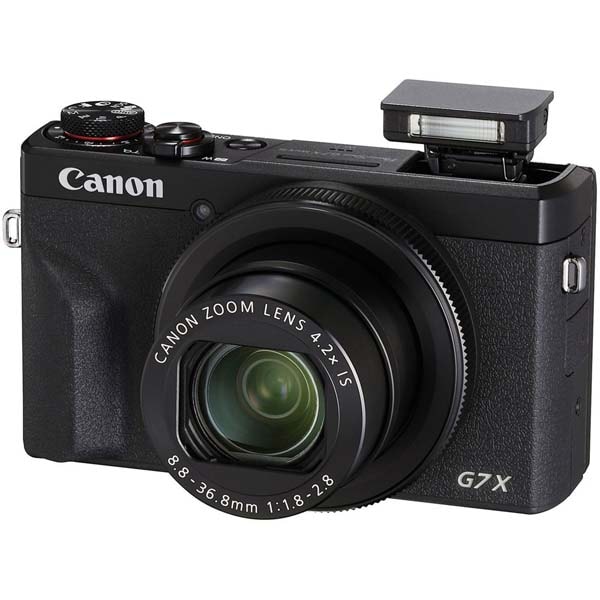 Camera foto digitala CANON PowerShot G7X MARK III + Acumulator Canon NB-13L, 4K, 20.1Mp, 4.2x, 3 inch, Negru