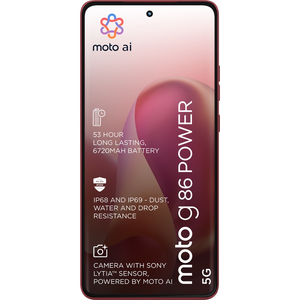 Telefon MOTOROLA G86 Power, 256GB, 12GB RAM, Dual SIM, Chrysanthemum