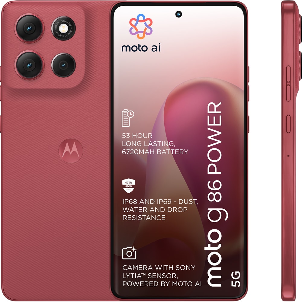 Telefon MOTOROLA G86 Power, 256GB, 12GB RAM, Dual SIM, Chrysanthemum