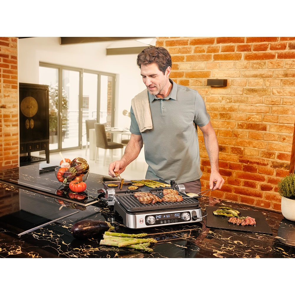 Gratar electric BRAUN MultiGrill 9 Pro CG9160, 2200W, argintiu-negru