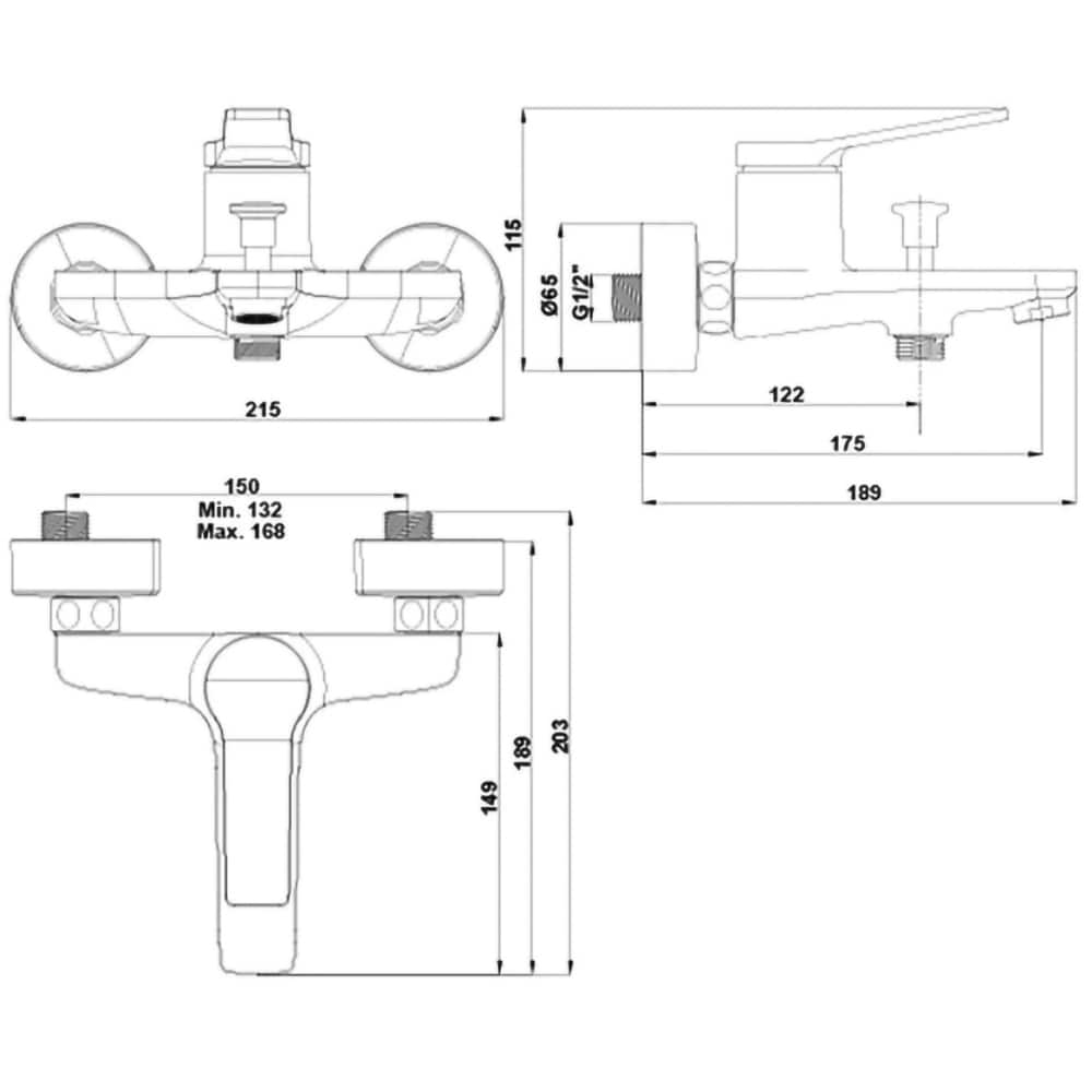 Baterie cada-dus GALA Gadea 3988700, metal, argintiu