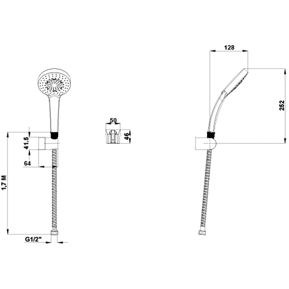Set dus para GALA 4835400, 1 functie, argintiu