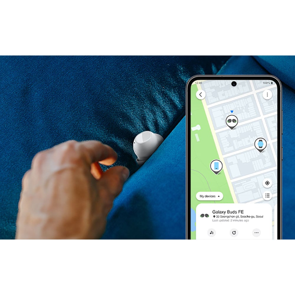 Casti SAMSUNG Galaxy Buds FE, True Wireless, Bluetooth, In-Ear, Microfon, Noise Cancelling, White