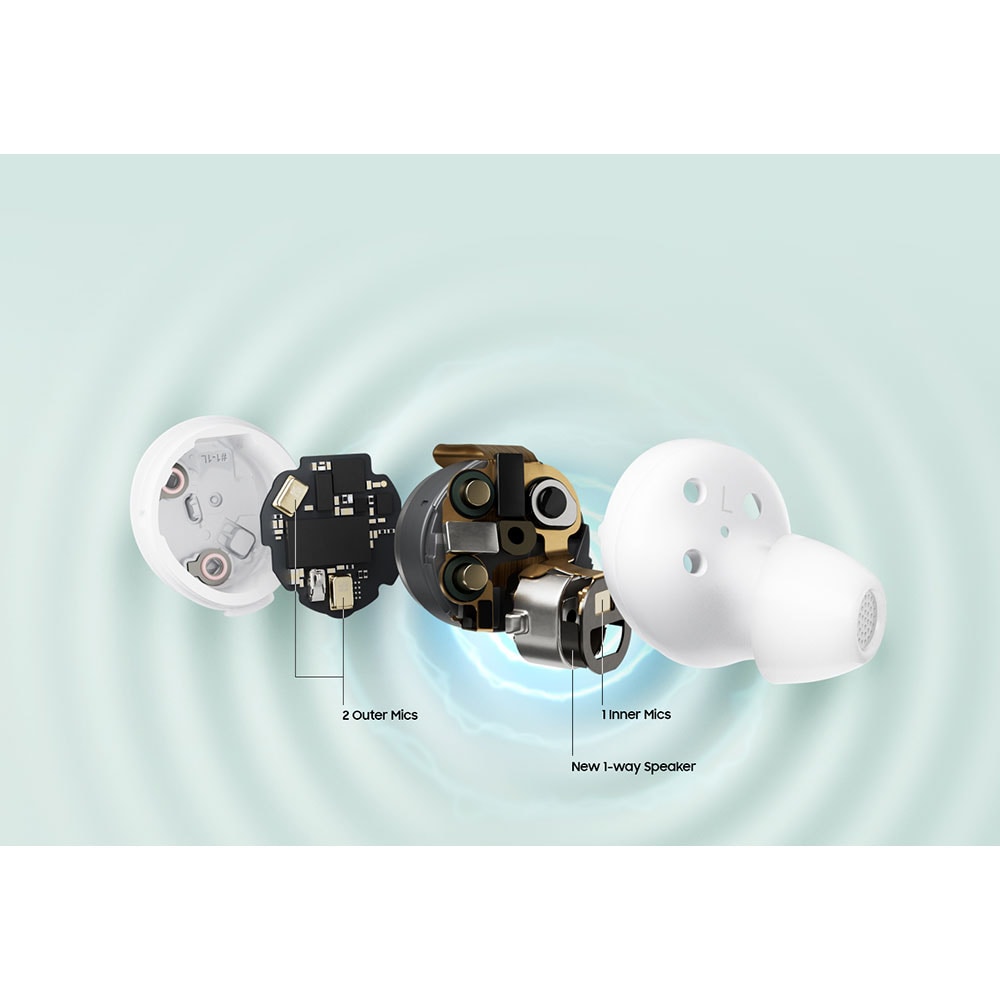 Casti SAMSUNG Galaxy Buds FE, True Wireless, Bluetooth, In-Ear, Microfon, Noise Cancelling, White