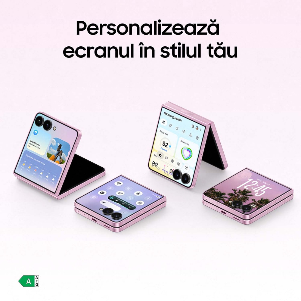Telefon SAMSUNG Galaxy Z Flip8, 256GB, 12GB RAM, Dual SIM, Graphite