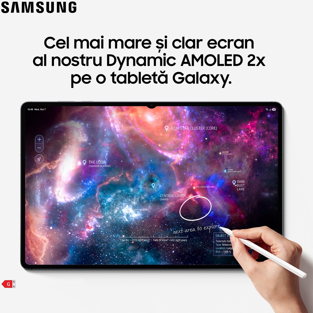 Tableta SAMSUNG Galaxy Tab S12+, 12.6", 512GB, 12GB RAM, Wi-Fi, Gray