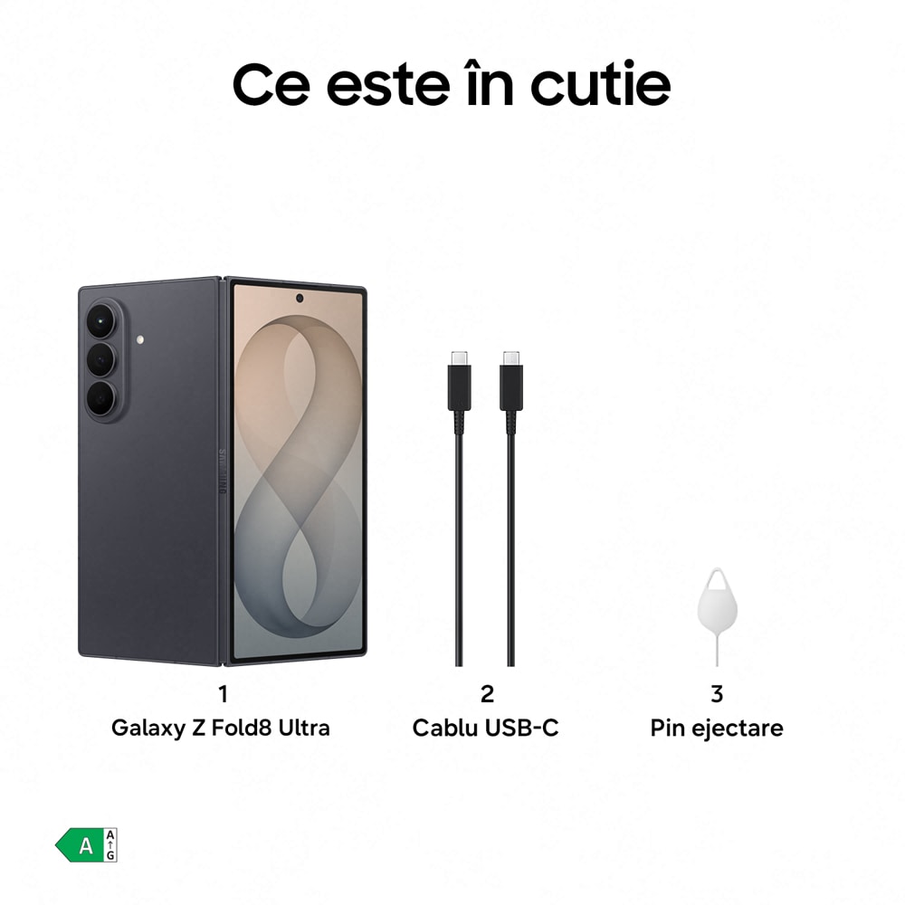 Telefon SAMSUNG Galaxy Z Fold8 Ultra 5G, 256GB, 12GB RAM, Dual SIM, Graphite