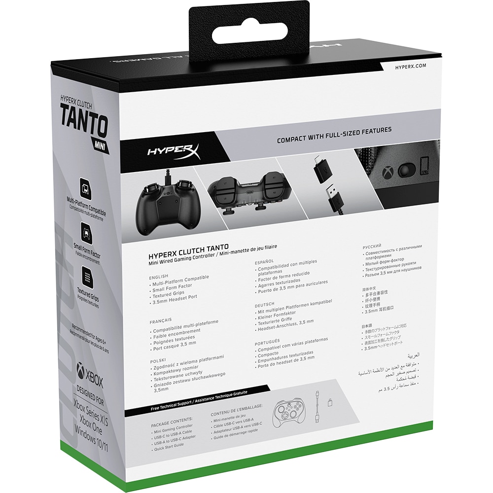 Controller HyperX Clutch Tanto Mini (Xbox/PC), negru