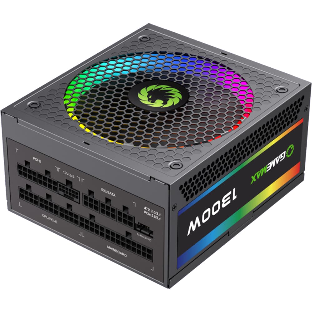 Sursa PC GAMEMAX RGB 1300, 1300W, 140mm, 80 Plus Platinum, Full Modular