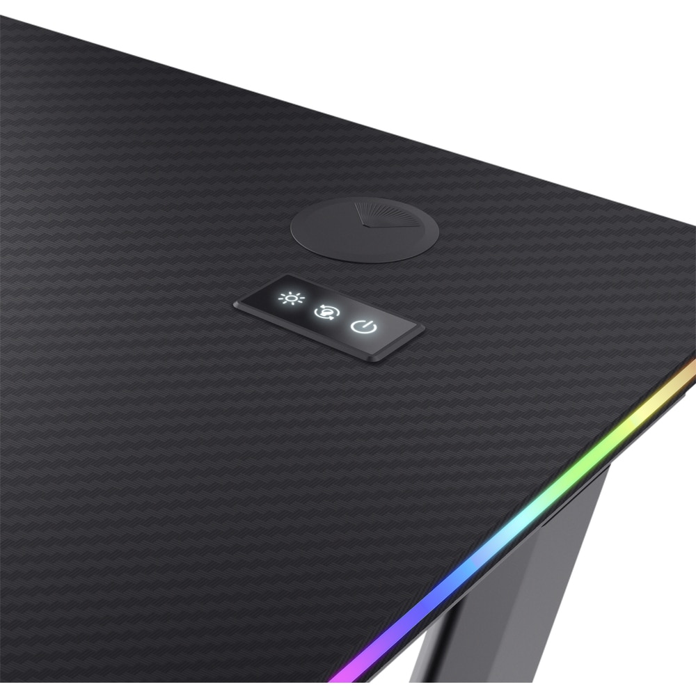Birou Gaming TRUST GXT 709 Luminus, RGB, negru