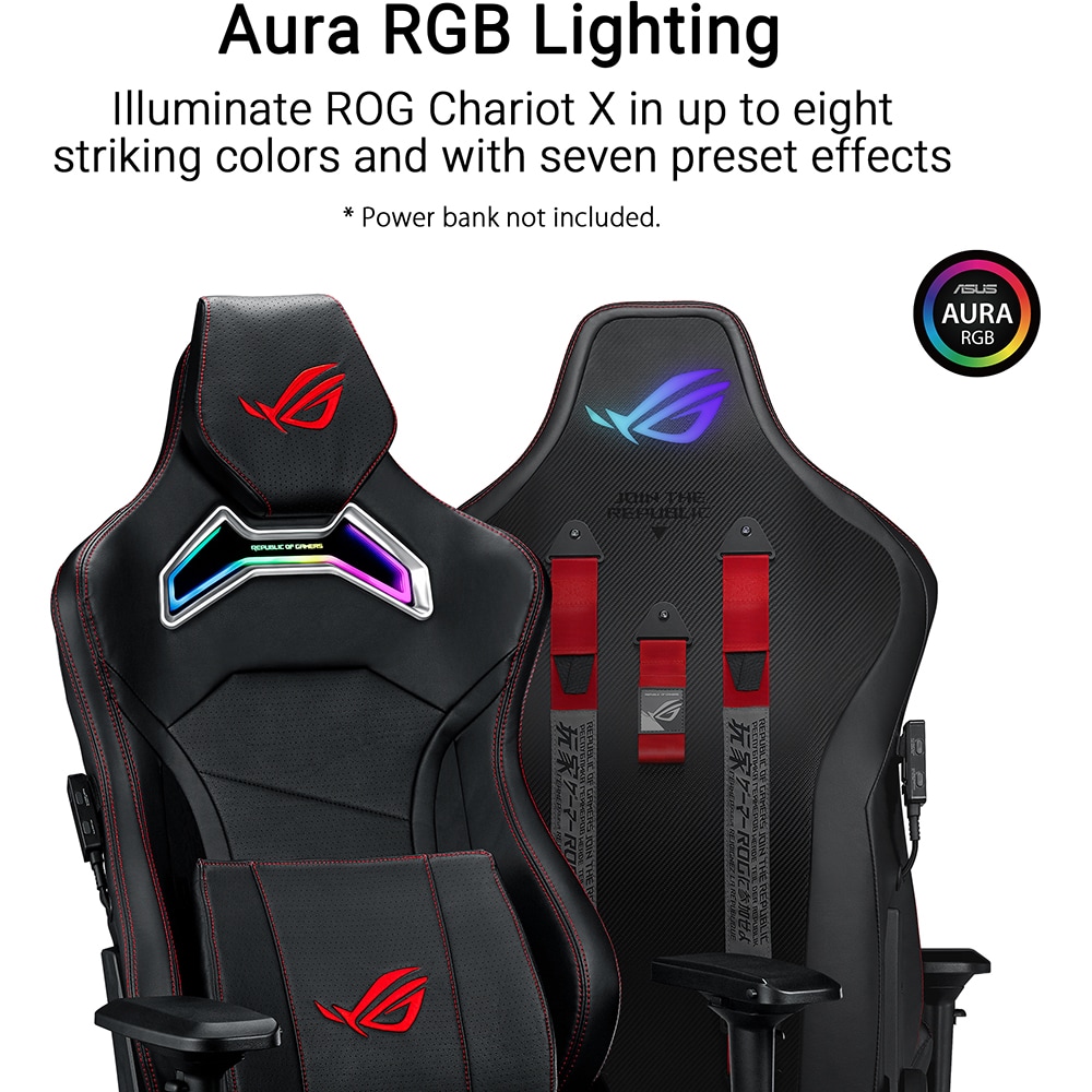 Scaun gaming ASUS ROG Chariot X Wide SL301W, negru