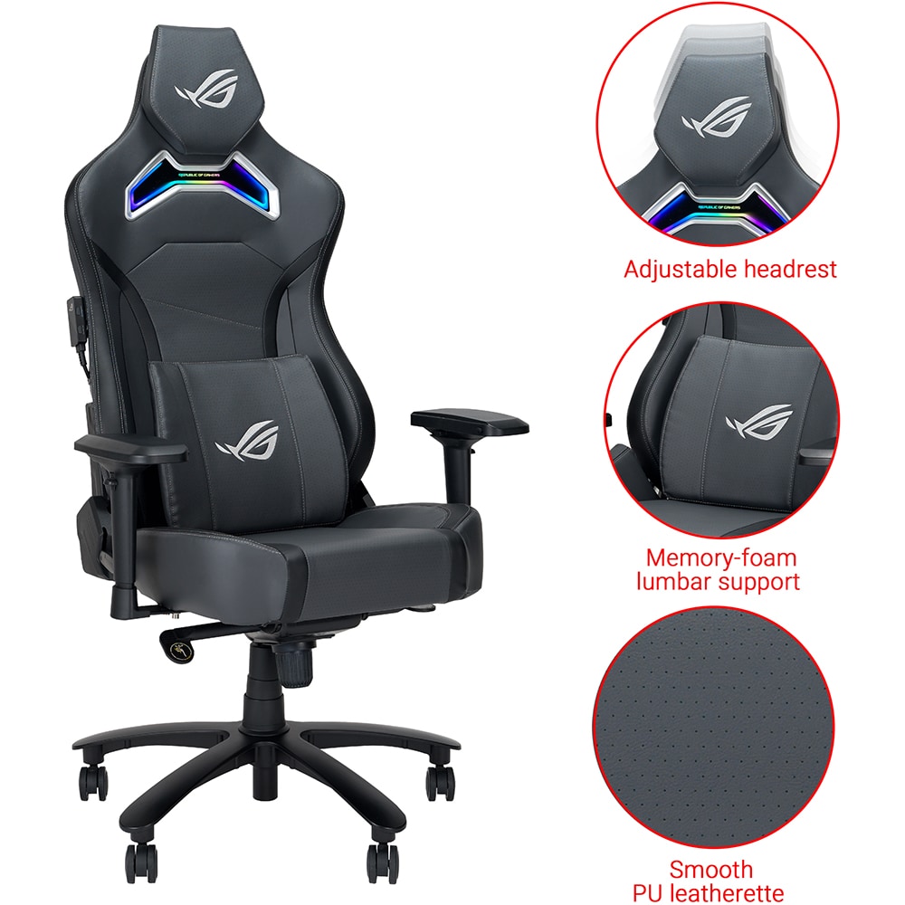Scaun Gaming ASUS ROG Chariot X Wide SL301W, gri