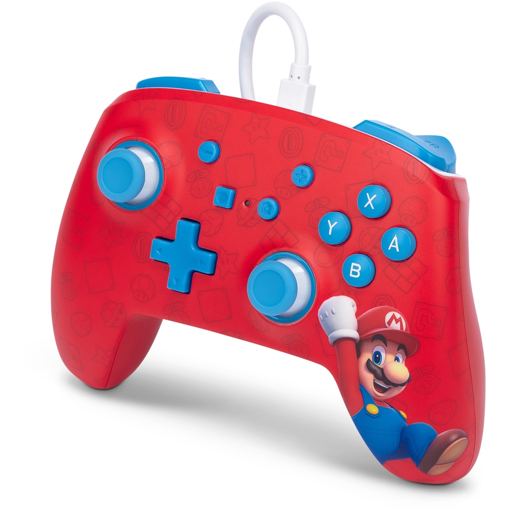 Controller POWERA Enhanced - Woo-hoo Mario pentru Nintendo Switch NSGP0001-01, rosu